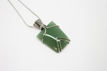 Load image into Gallery viewer, Aventurine stainless steel necklace pendant