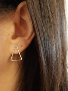 Tetra silver earrings