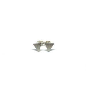 GEOM Triangle silver stud earrings