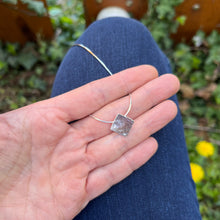 Load image into Gallery viewer, Raindrops - Window silver necklace
