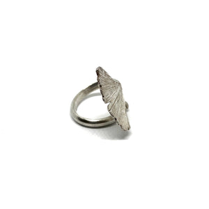 Ginkgo leaf silver ring no.1 adjustable size