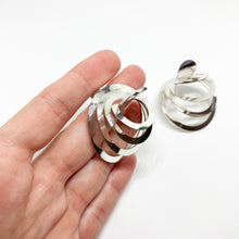 Load image into Gallery viewer, DIMENSIONS plug-in earrings silver plated
