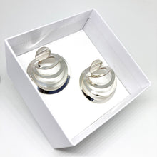 Load image into Gallery viewer, DIMENSIONS plug-in earrings silver plated
