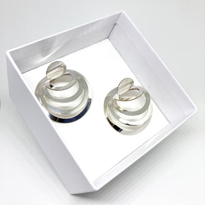 DIMENSIONS plug-in earrings silver plated