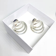 Load image into Gallery viewer, DIMENSIONS plug-in earrings silver plated
