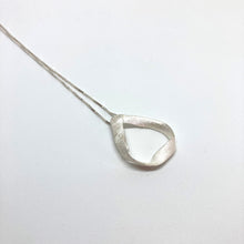 Load image into Gallery viewer, Flow silver drop pendant necklace
