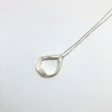 Load image into Gallery viewer, Flow silver drop pendant necklace
