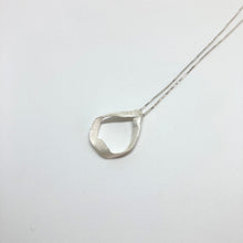 Load image into Gallery viewer, Flow silver drop pendant necklace
