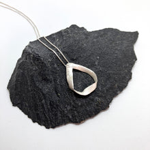 Load image into Gallery viewer, Flow silver drop pendant necklace
