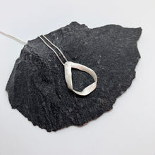 Load image into Gallery viewer, Flow silver drop pendant necklace
