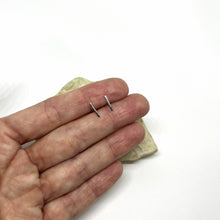 Load image into Gallery viewer, Line silver and gold asymmetric stud earrings
