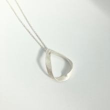 Load image into Gallery viewer, Flow silver drop pendant necklace
