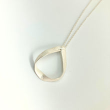 Load image into Gallery viewer, Flow silver drop pendant necklace

