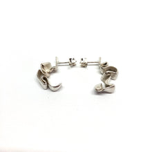 Load image into Gallery viewer, Flow wave silver stud earrings
