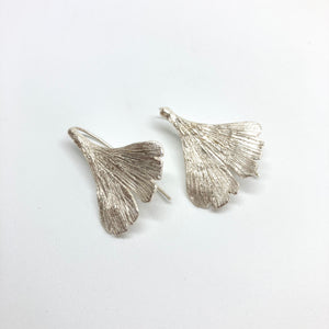 Ginkgo silver earrings