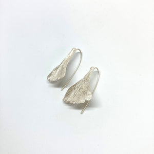 Ginkgo silver earrings