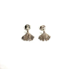 Load image into Gallery viewer, Ginkgo silver stud earrings
