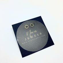 Load image into Gallery viewer, Circle gold-plated silver stud earrings
