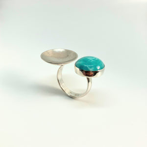 Larimar silver ring
