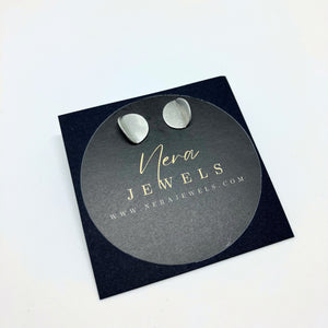 Lunae silver stud earrings