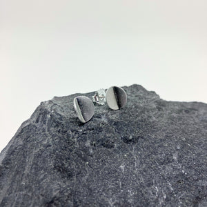 Lunae silver stud earrings