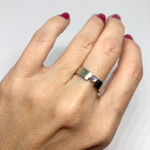 Load image into Gallery viewer, Pure mini silver ring with moonstone

