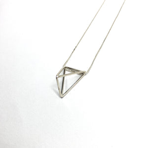 Tetra silver pendant with necklace