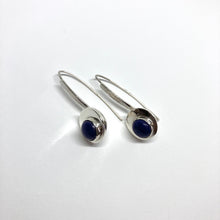 Load image into Gallery viewer, Universe silver earrings with lapis lazuli
