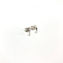 Load image into Gallery viewer, Line mini silver stud earrings

