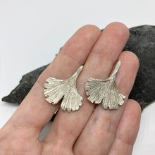 Load image into Gallery viewer, Ginkgo silver earrings
