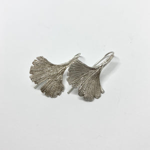 Ginkgo silver earrings