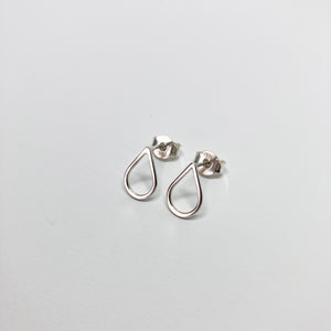 Drop silver stud earrings No. 2 TO ORDER