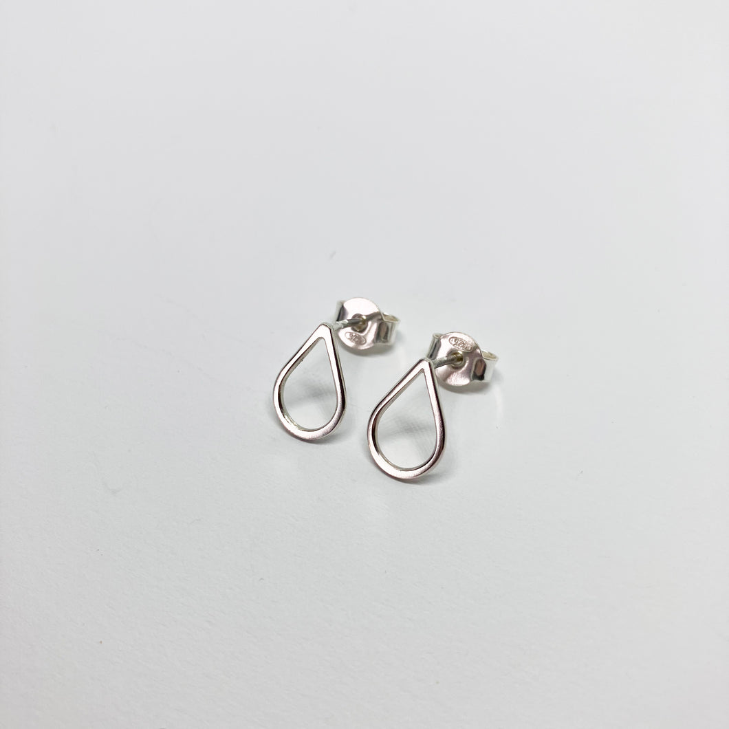 Drop silver stud earrings No. 2 TO ORDER