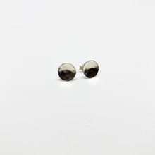 Load image into Gallery viewer, Raindrops - Lake silver stud earrings
