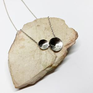 Raindrops - Lake silver necklace