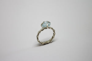 Akvamarin ezüst gyűrű
