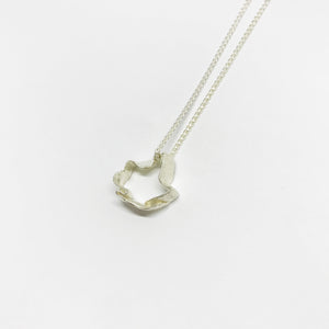 Flow silver pendant necklace