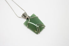 Load image into Gallery viewer, Aventurine stainless steel necklace pendant
