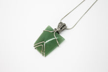 Load image into Gallery viewer, Aventurine stainless steel necklace pendant
