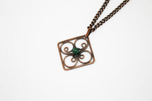Load image into Gallery viewer, Baroque window copper necklace with malachite
