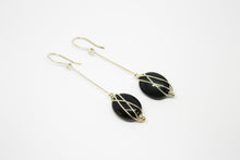 Load image into Gallery viewer, Obsidian silver earrings
