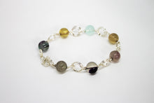 Load image into Gallery viewer, Silver plated bracelet with fluorite
