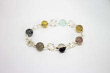 Load image into Gallery viewer, Silver plated bracelet with fluorite
