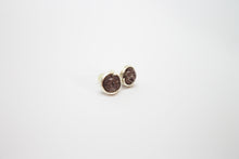 Load image into Gallery viewer, Minimal stud earrings quartz silver plated
