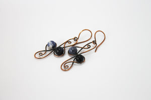 Air sodalite copper earrings