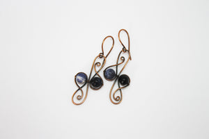 Air sodalite copper earrings