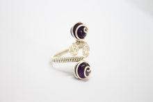 Load image into Gallery viewer, Amethyst ring silver plated
