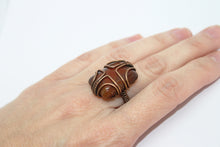 Load image into Gallery viewer, Carnelian ring angular copper
