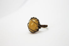 Load image into Gallery viewer, Orange calcite ring copper
