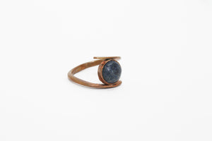 Lapis lazuli ring copper